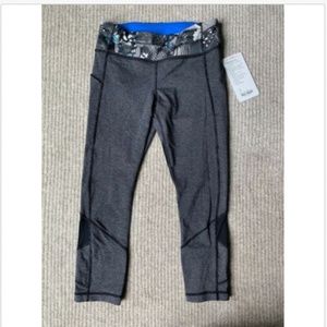 LULULEMON 'Pace Rival Crop' Sz 6 SoFly Butterfly